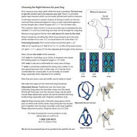 Lupine Small Adjustable Dog Harness ECO Collection 1/2" Wide Granite with 12-20" Adjustable Girth