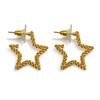 Gold Star Hoop Earrings for Daily use. Elegant and Delicate
