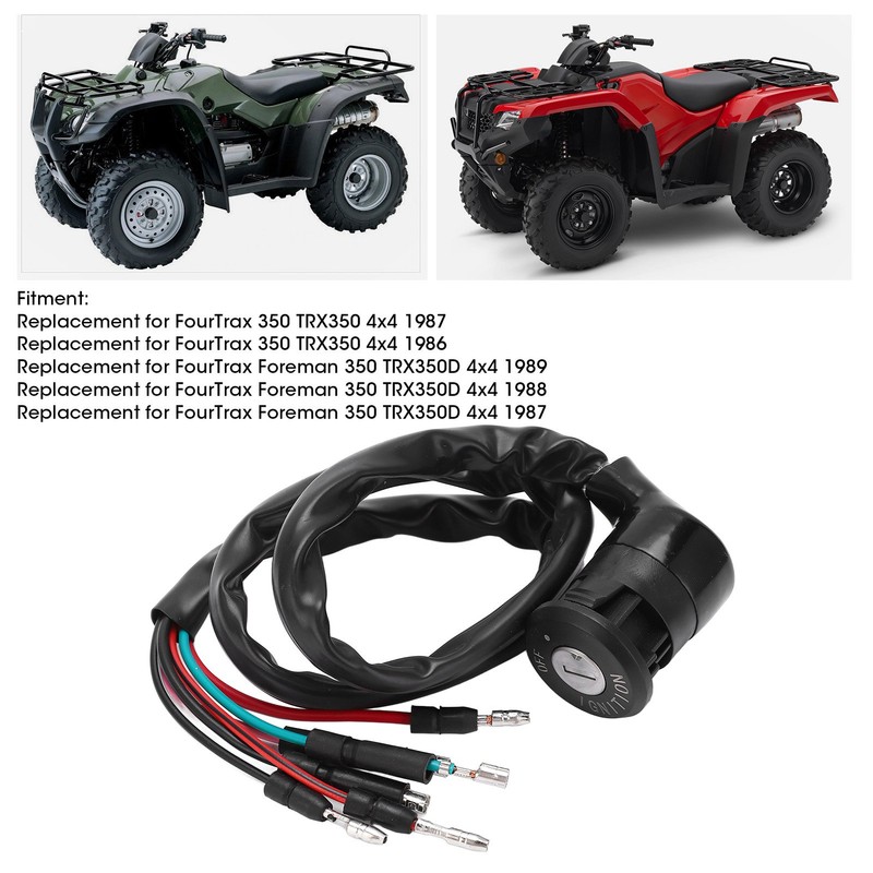 ATV Ignition Switch with 2 Keys 35100‑HA7‑675 Replacement for Fourtrax