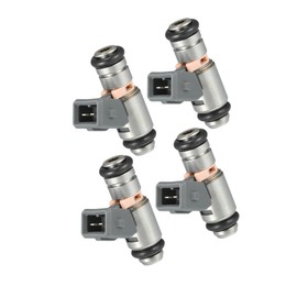 Partuto Fuel Injector No.8200025248 for RENAULT Twingo 2001-2007 1.0/1.2 for RENAULT Kangoo 2002-2007 1.0 Gray 4 Pcs Replacement