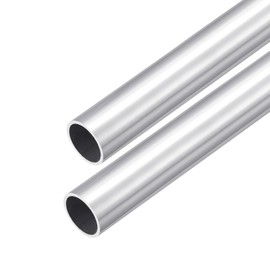 DMiotech Pack of 2 (21 mm outer diameter x 18 mm inner diameter) 6063 aluminium round tube, 300 mm length, industrial metal tube for machine frame construction, DIY projects