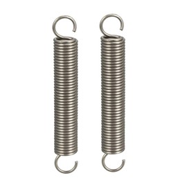 uxcell Tension Spring Wire Diameter 0.047", OD 0.39", Free Length 2.76" Stainless Steel Small Dual Hook Tension Spring for Machinery Construction Industrial 2pcs