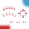 Independence Day Press on Nails Short Square Shaped Artificial Extra