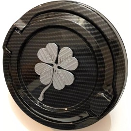 Four Leaf Clover in 3D CARBON Fiber w Grey For 2018-2022 Jeep Wrangler JL JLU