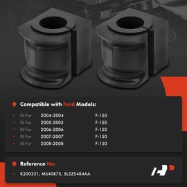 A-Premium 2 x Front To Frame Sway Bar Bushing Kit, Compatible with Ford F-150 F150 2004 2005 2006 2007 2008