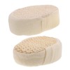 FOMIYES 2pcs Natural Sisal Exfoliating Bath Sponge Oval Shower Loofah