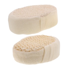 FOMIYES 2pcs Natural Sisal Exfoliating Bath Sponge Oval Shower Loofah Pads with Dot Texture for Deep Cleansing and Skin Exfoliation Durable Scrubber for Multi Purpose Use