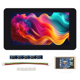 Waveshare 7 Inch Touchscreen Kit for Raspberry Pi Zero Series Motherboard, 1024 x 600 Pixels, 5-Point Capacitive Touch, 170° Viewing Angle IPS Diaplay Panel, Easy to Build All-in-One Mini Computer