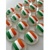 Irish Flag; Set of 24 Original Hand Painted Glass Gems
