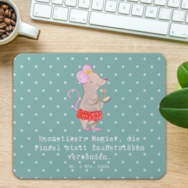 Mr. & Mrs. Panda Mauspad Kosmetiker: Magier, die Pinsel statt Zauberstäben verwenden. - Geschenk, Berufsliebe, Schönheit, Entspannung, Mauspad Büro,