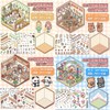 8PCS New Creative Sticker Scenes with Tweezers, 3D Isometric Room