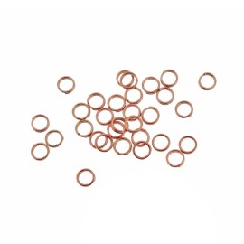 Unbranded Rose Gold Stainless Steel Split Rings 5mm x 1mm Open 18 Gauge - 50 Rings - SS102