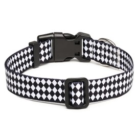 Mercano Adjustable Dog Collar - Special Design Patterns, Soft Nylon Comfortable Durable Pet Collar for Small Medium Large Dogs (XS, Rhomb)