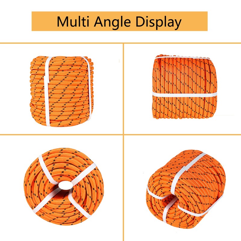 findmall 1/2 Inch Polyester Rope Double Braid Pulling Ropes for