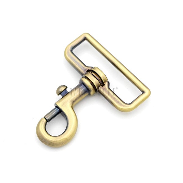 CRAFTMEMORE 2pcs 1.5 Inches Swivel Slide Bolt Snap Hook Lobster