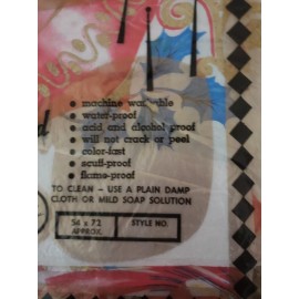 AMC VINTAGE NEW CHRISTMAS AMC KRENE TABLECLOTH 54X72 BAKELITE POLY LINEN RECTANGLE