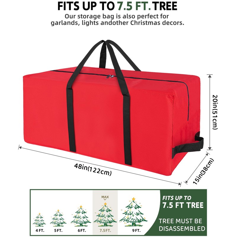 ITHWIU Christmas Tree Storage Bag Fit 7.5 Ft Holiday Tree