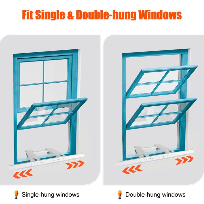 frperce No Drill Window AC Support Bracket - Fits Single