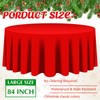 Amylove 12 Pcs Christmas Plastic Tablecloth 84 Inch Round Disposable