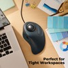 PORLEI Wired Trackball Mouse for Large Hands, Ergonomic Design Reduces