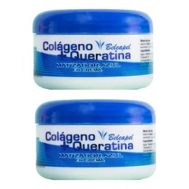 2 Pzas Colágeno Queratina Matizador Para Cabello Belcapel                                                                                             