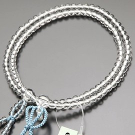 念珠 Dot Comme Des 浄土真宗 Buddha Mala Bead Women's 8 Dimension Genuine Crystal Silk 2 Colors Tassels (浅葱 Colors) [AAA Mala Fighters 念珠 念誦 Kyoto 108 Ball Double Ring Double Row 門徒 Funeral 102780004] [Mala Bag Gift]