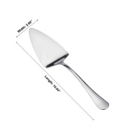 KSENDALO - Servidor de pastel de 11.4 pulgadas, acero inoxidable, cortador de pasteles para tartas, pizza, tarta de postre para fiestas, color plateado