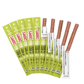 Chomps Original Turkey Jerky Meat Snack Sticks 10-Pack - Keto, Paleo, Low Carb, Whole30 Approved, 12g Lean Meat Protein, Gluten Free, Antibiotic Free, Zero Sugar Food
