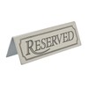 Reserved Table Sign Stainless Steel