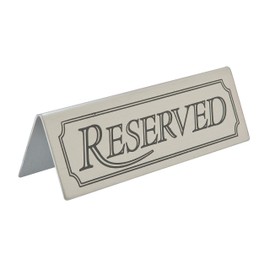Reserved Table Sign Stainless Steel