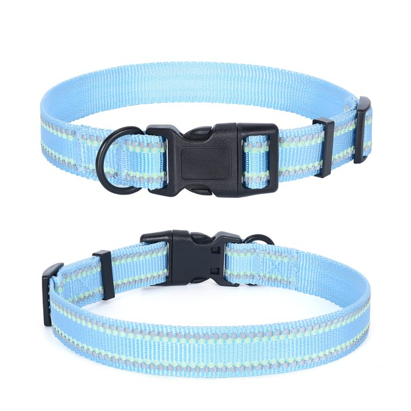 Mile High Life Nylon Night Light Glow Collar, Reflective Light