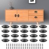 Bivethoi 20 Pack Cabinet Bin Cup Pulls Black Half Moon