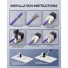 VCELINK RJ45 Cat6 Keystone Jacks, Dust-Proof Keystone Jacks, Slim Profile
