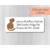 60ct - Cat Return Address Labels/Stickers (#565-WH)