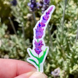 Surprise Inside Art Lot of 5 Weatherproof Vinyl Stickers: Splatter Paint Lavender