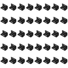 Jortmrd Pack of 40 edge protection lashing straps, robust black edge protection angles, plastic L-shape edge protection angle with 20 mm hole length for trucks, transport and logistics.