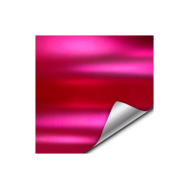 VViViD+ Premium Satin Chrome Hot Pink Vinyl Wrap Roll w/Air-Release