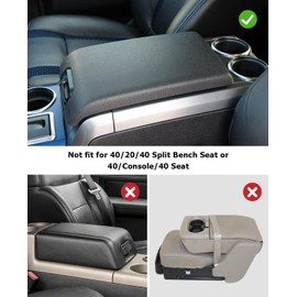 INTGET Center Console Armrest Cover for Ford F150 Accessories 2009 2010 2011 2012 2013 2014 Car Middle Lid Seat Cover Protector Elbow Cushion Pad (Red Stitches, 2009-2014)