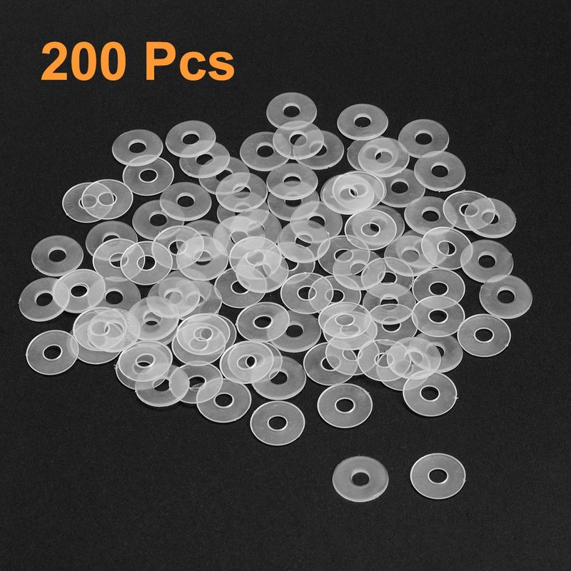 sourcing map Flat Washer Nylon M4 Seal 13 mm AD