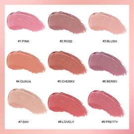 Mineral Color Balm, SPF 35 Multiuse Color Stick for Lips & Cheeks, Creamy Blendable Lightweight Formula, Buildable Shimmer Finish, Multiuse Makeup Stick, PINK