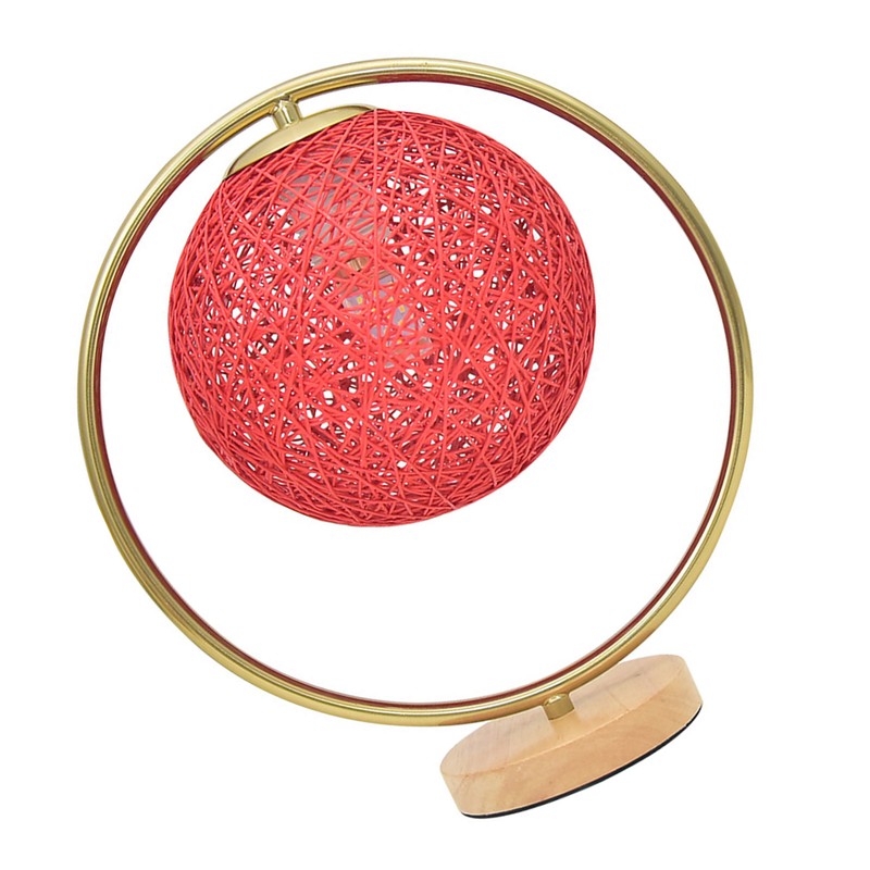 Round Vine Ball Table Lamp Romantic Decorative Night Light for