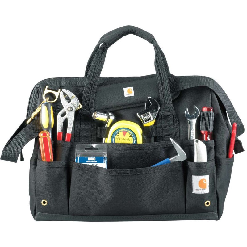 Carhartt 16" Thirty-Pocket Heavyweight Tool Bag Black One Size