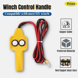 Yctze Winch Controller Capstan Winch 12v Winch Control Switch Electric Capstan Winch 8.2ft Wired Winch Control Handle 12V Winch Wired Controller Hand Control for Capstan 1500lbs‑5000lbs