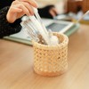 Rattan Pen Holder, Hand Woven Small Wicker Pen Cup Multi-Functional