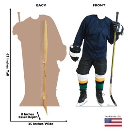 Cardboard People Hockey Player Stand-in Life Size Cardboard Cutout Standup