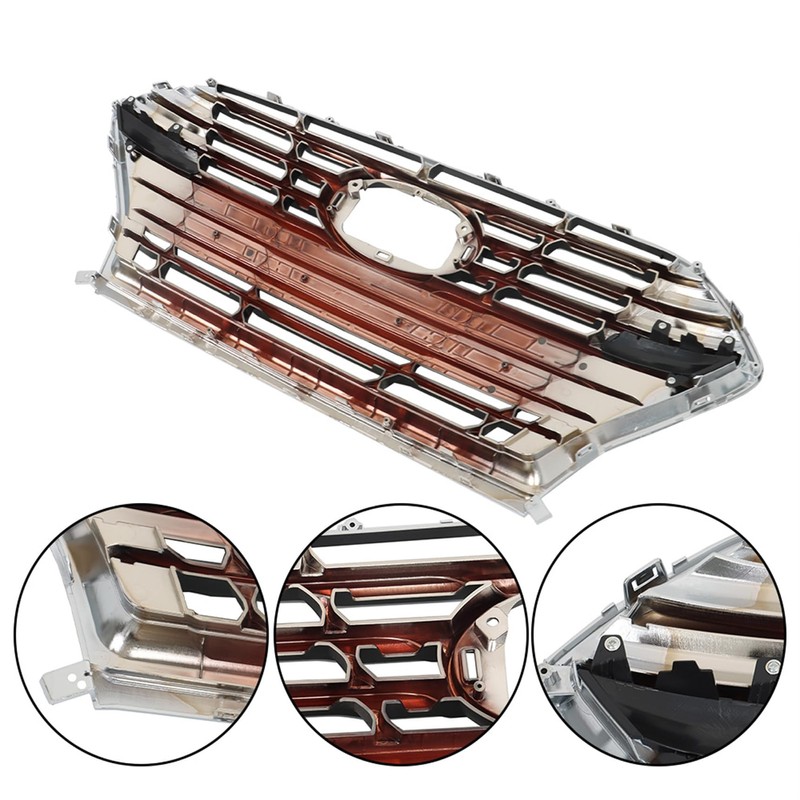 Front Bumper Grille Chrome Grill Replacement for Sonata 2018 2019