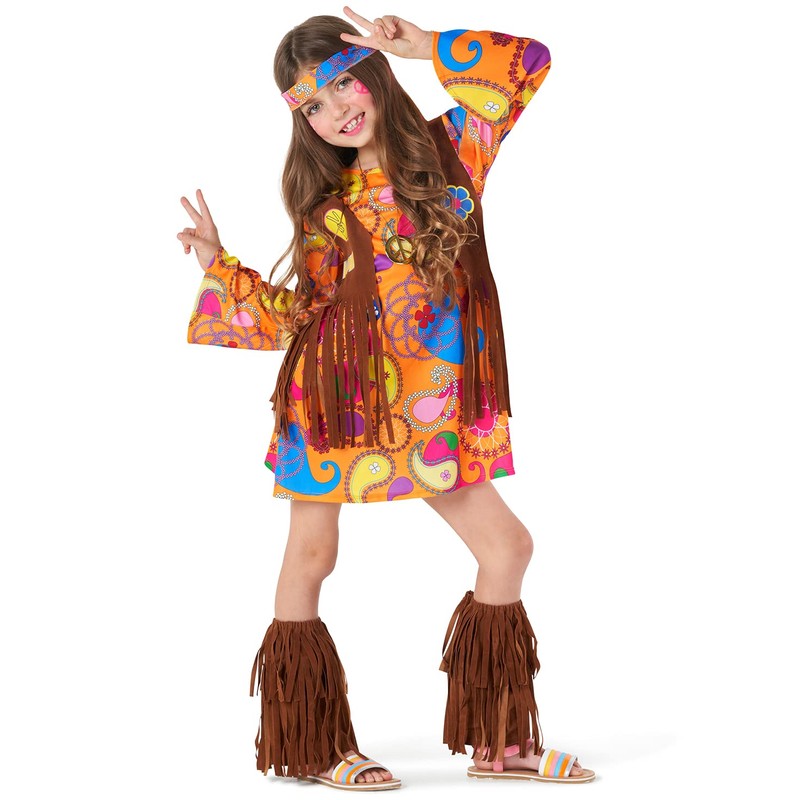 Morph Hippie Costume for Girls, Perfect for Carnival and Fancy