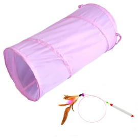 iCAGY Cat Tunnel for Indoor Cats Interactive, Rabbit Tunnel Toys, Pet Toys Play Tunnels for Cats Kittens Rabbits Puppies Crinkle Pop Up 20"