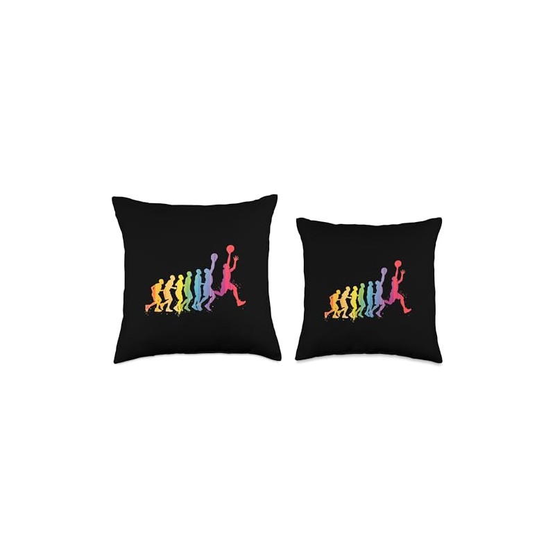 Basketball Evolution Throw Pillow