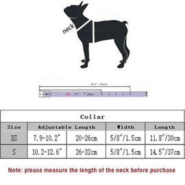 Bbmmayy Puppy Dog Collar with Crystal Diamond Colorful Bling Girl Puppy Cat Collars Pet Gifts (S, Black)